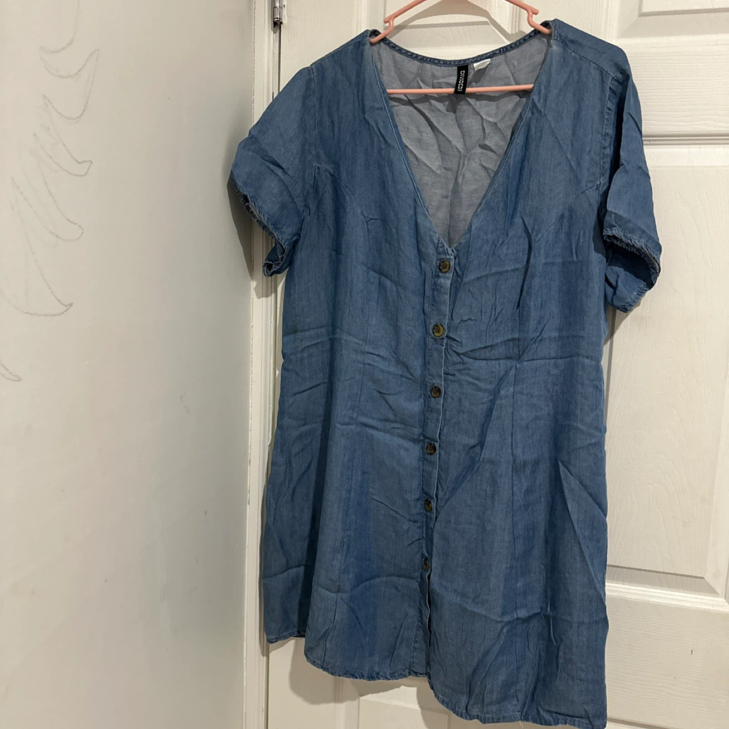 Divided H&M Denim Button-Up Dress XL - photo 3