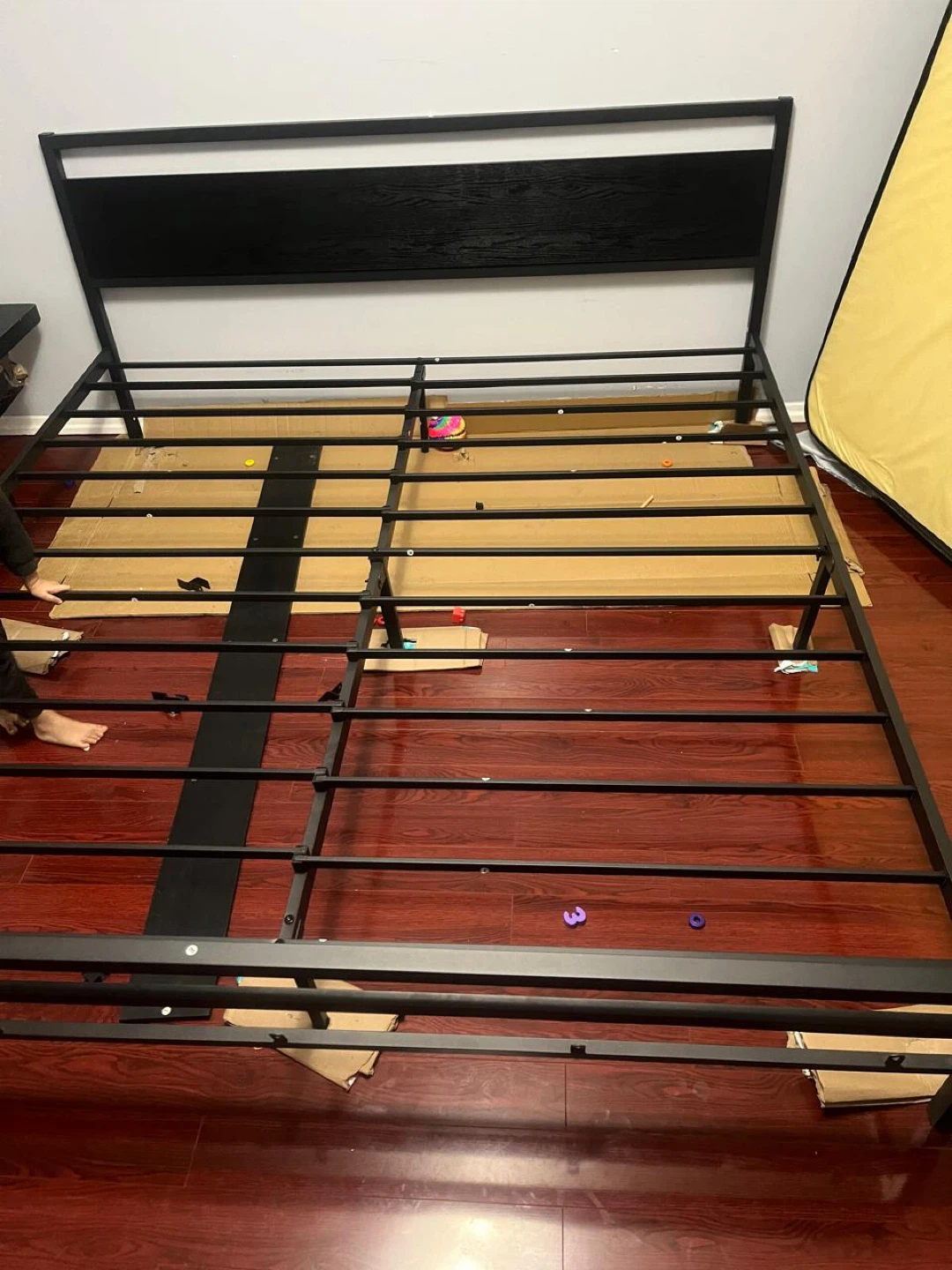 King Size Black Bed Frame with Mattress - photo 2