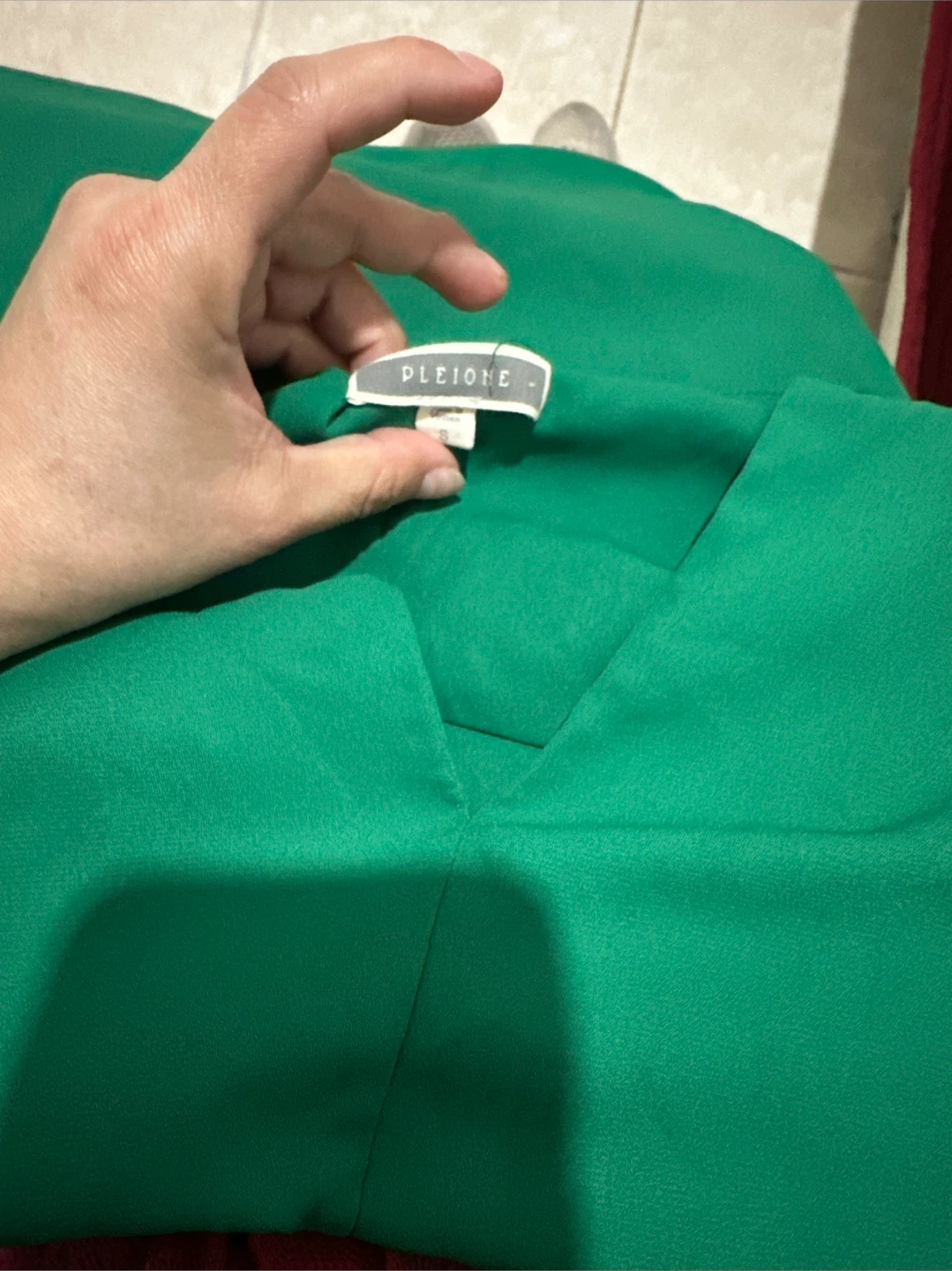 Pleiione Green Blouse Size Medium