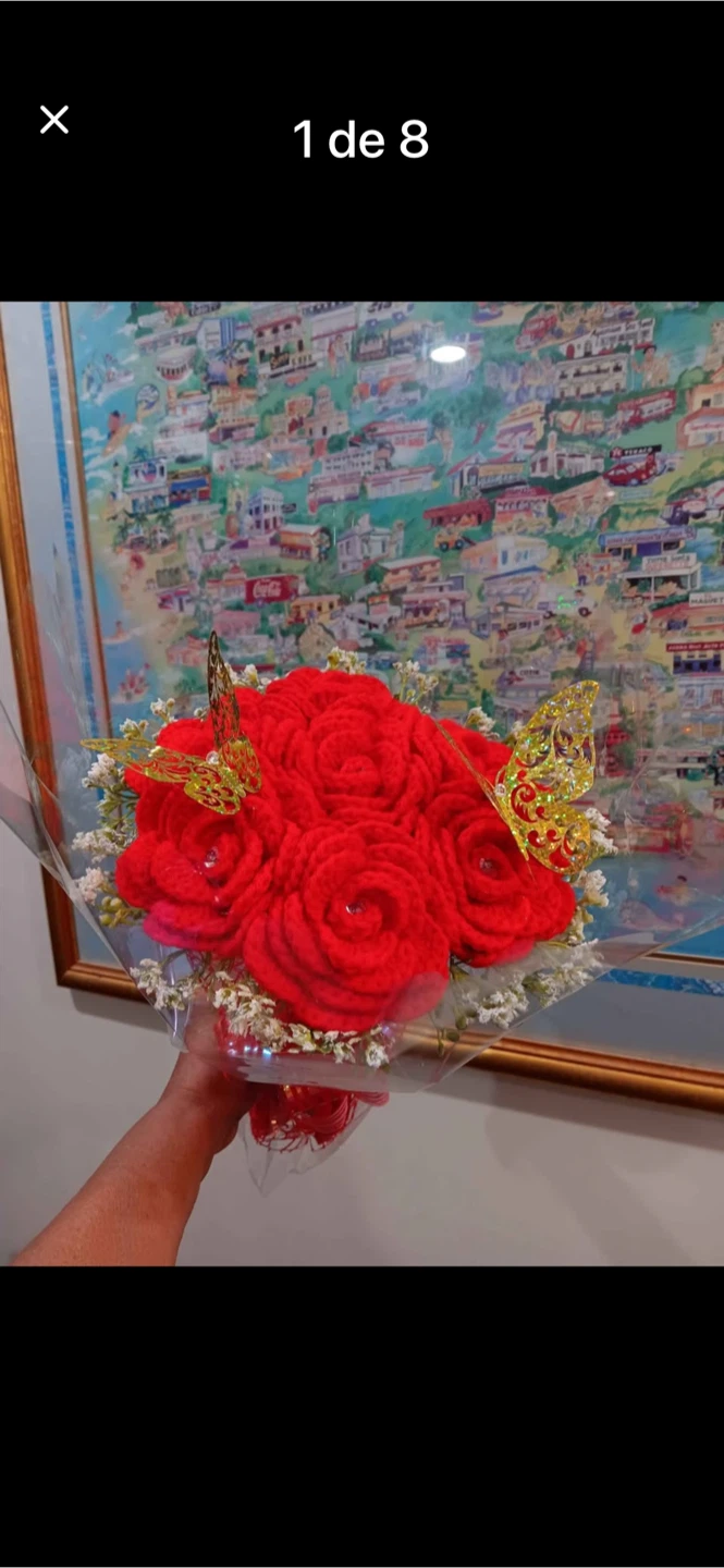 Crocheted Rose Bouquet - photo 5
