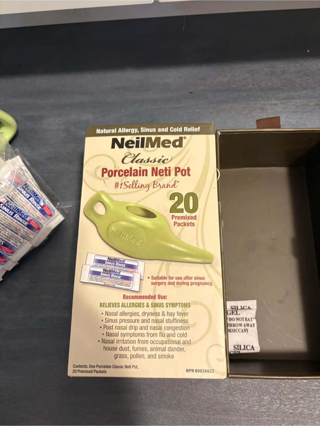 NeilMed Classic Porcelain Neti Pot with 20 Premixed Packets - photo 2