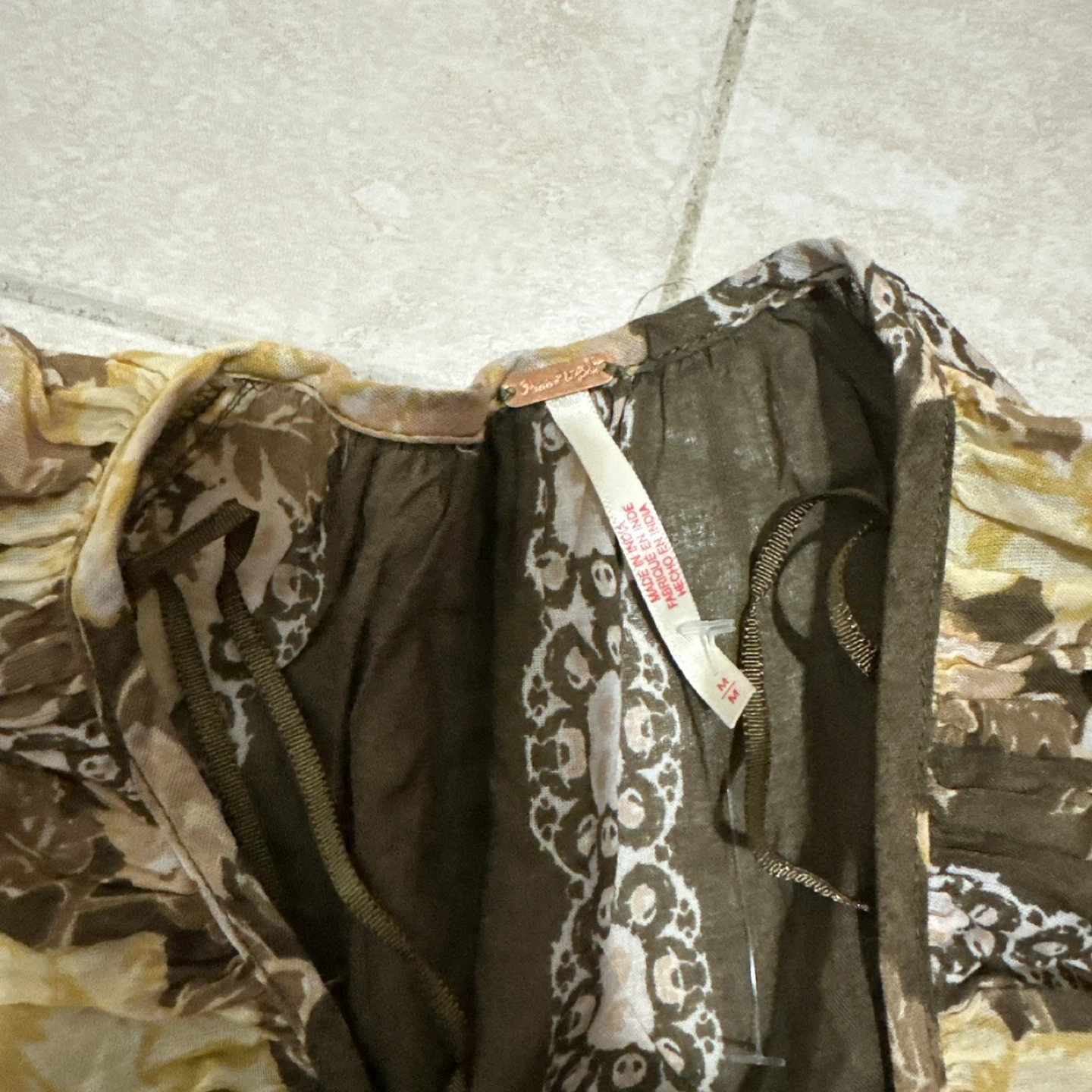 Free People Floral Print Tie Neck Blouse - photo 3