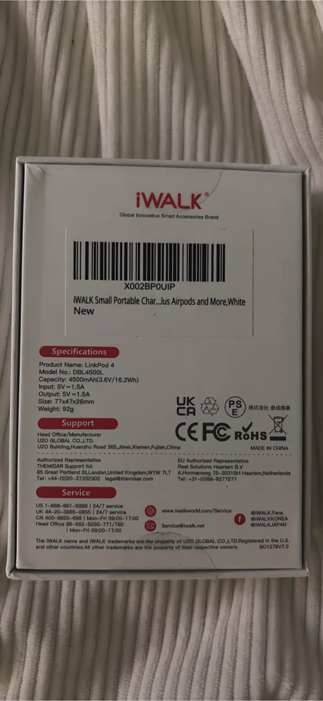 iWALK LinkPod 4 Portable Charger for iPhone - White - photo 2
