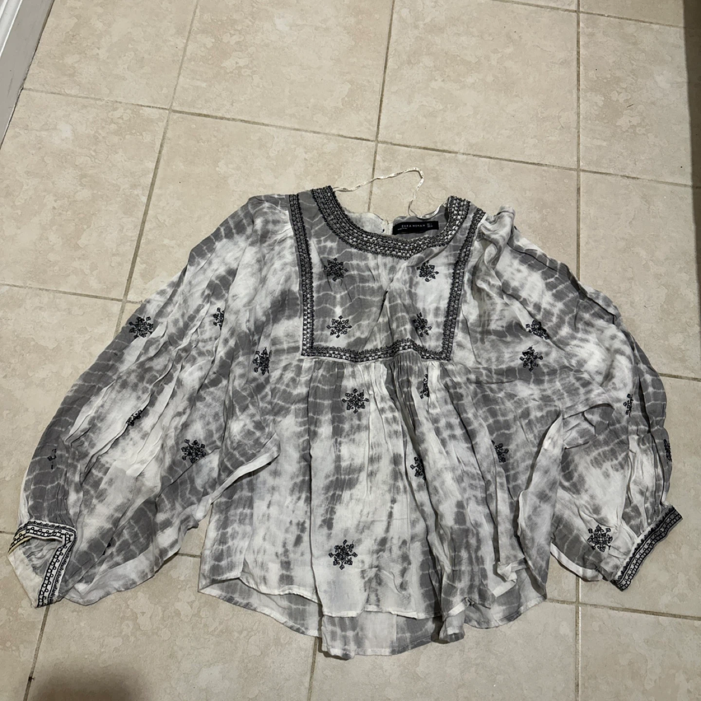 Zara Woman Tie Dye Blouse Size L - photo 2