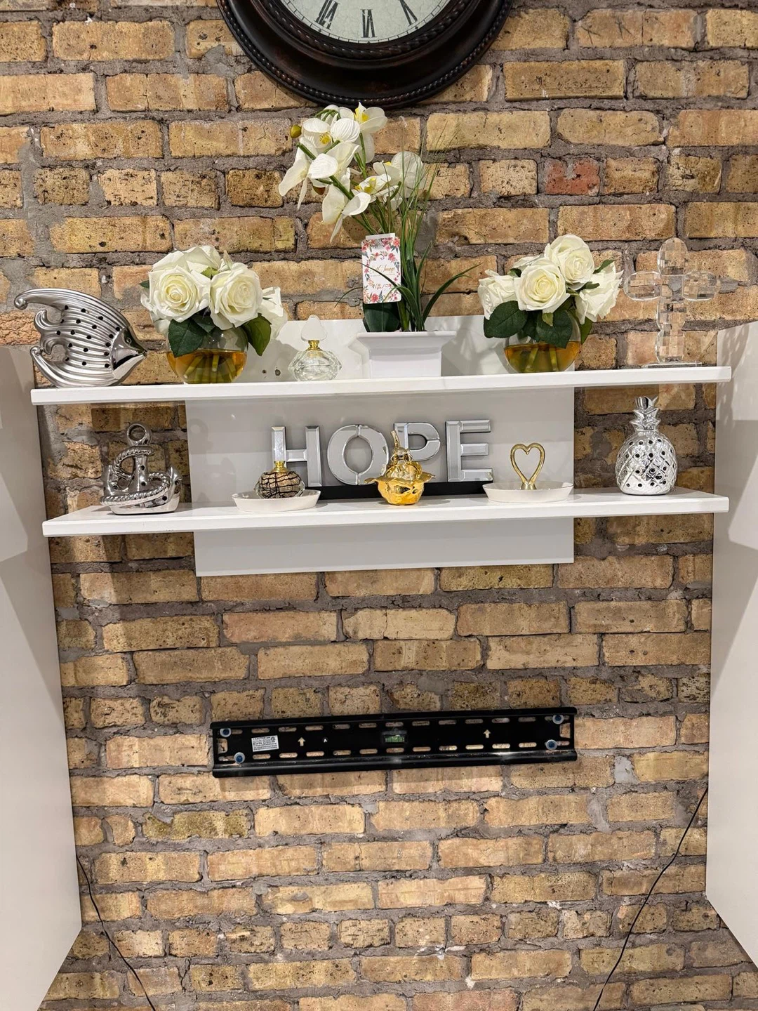 White Media Console and Wall Cabinets - photo 4