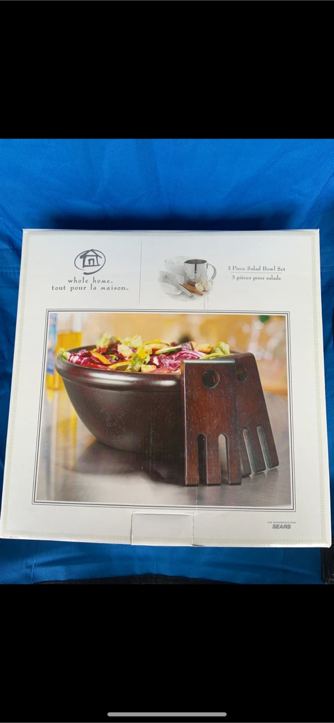 Whole Home 3 Piece Salad Bowl Set with Servers