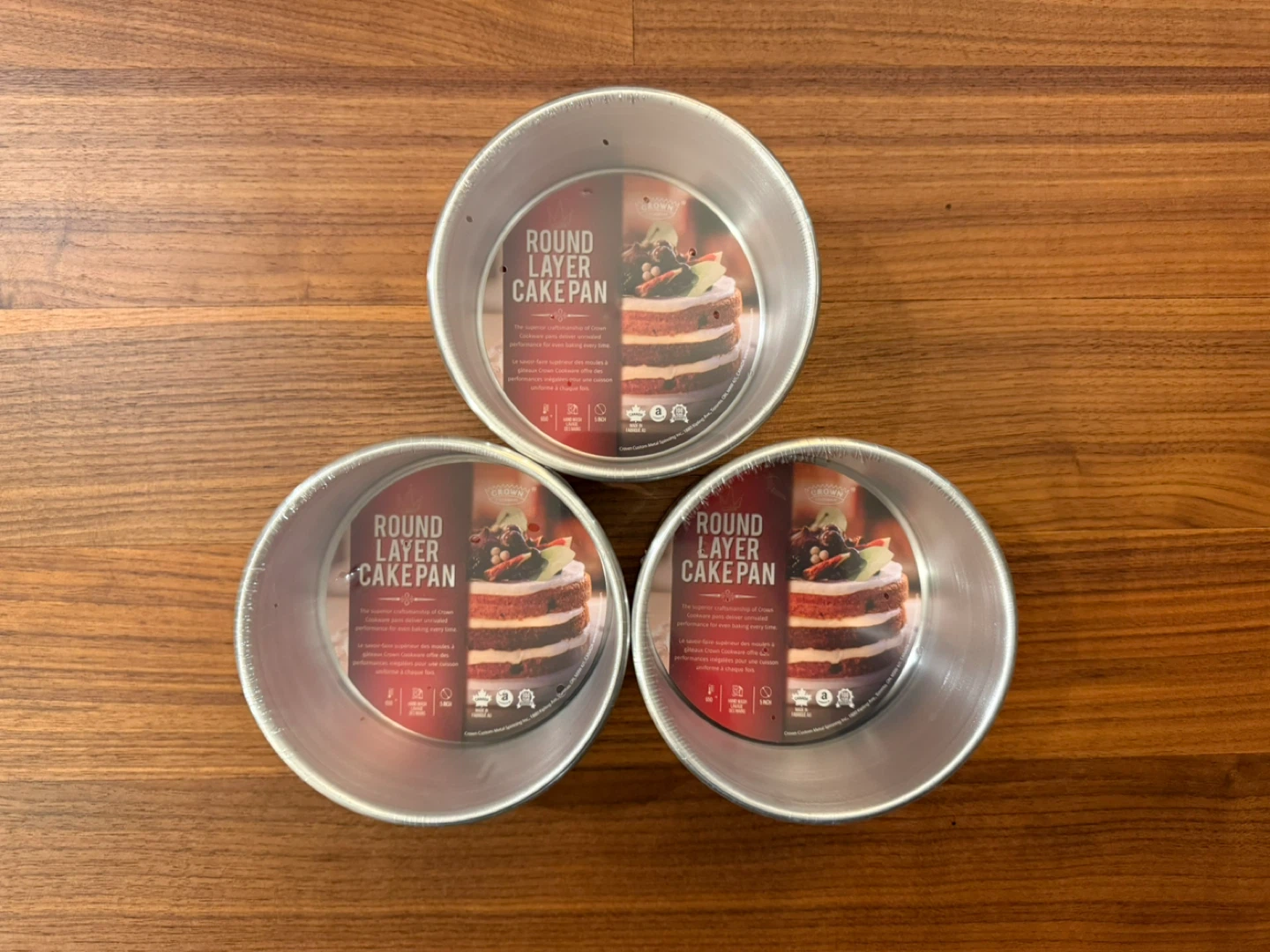 Round Layer Cake Pan 5inch diameter (3pcs)