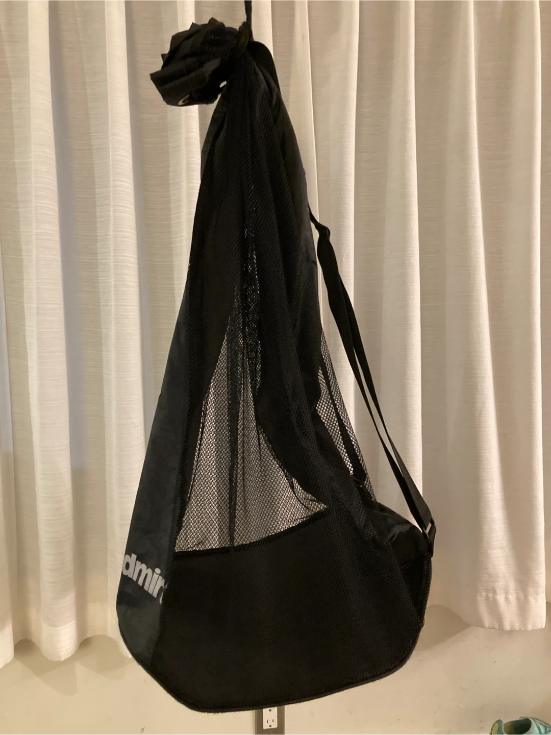 Admiral Black Mesh Soccer Ball Bag