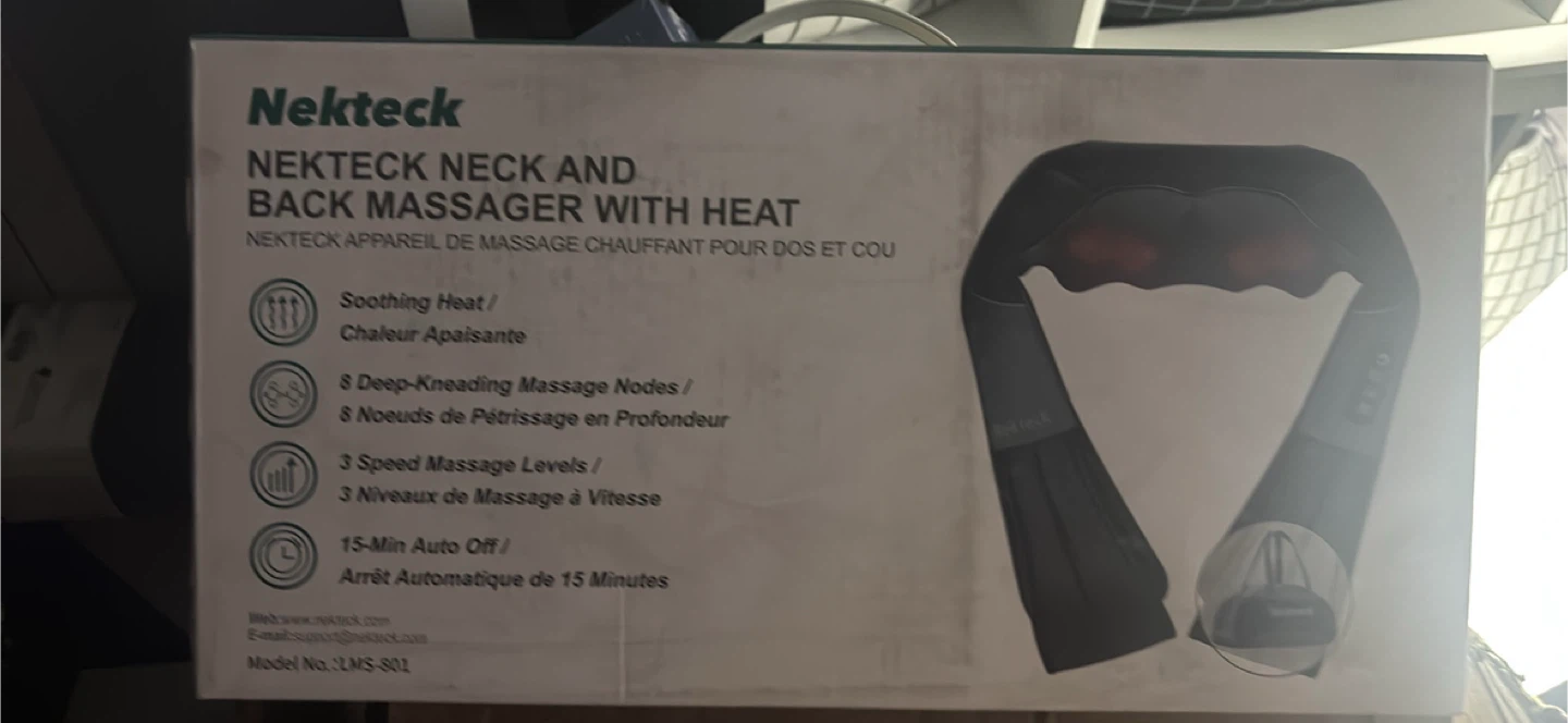 Nekteck Neck and Back Massager with Heat