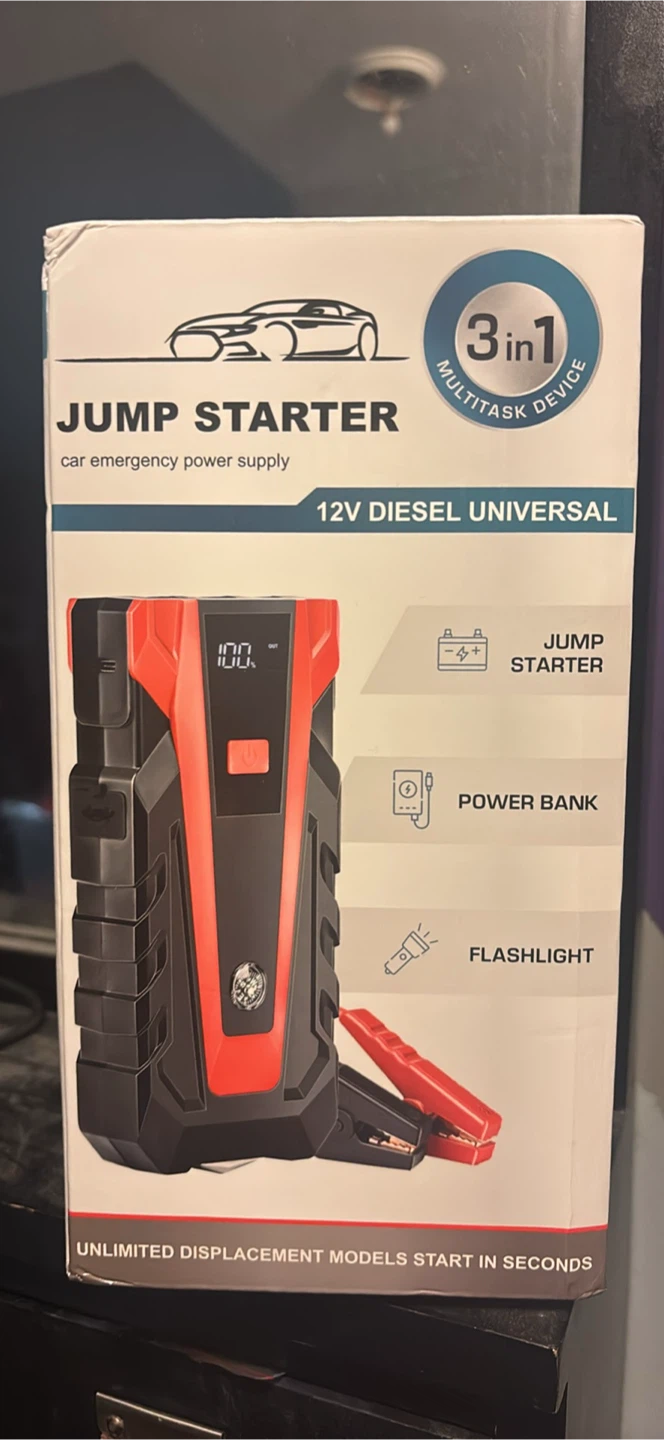3-in-1 Jump Starter Car Emergency Power Supply