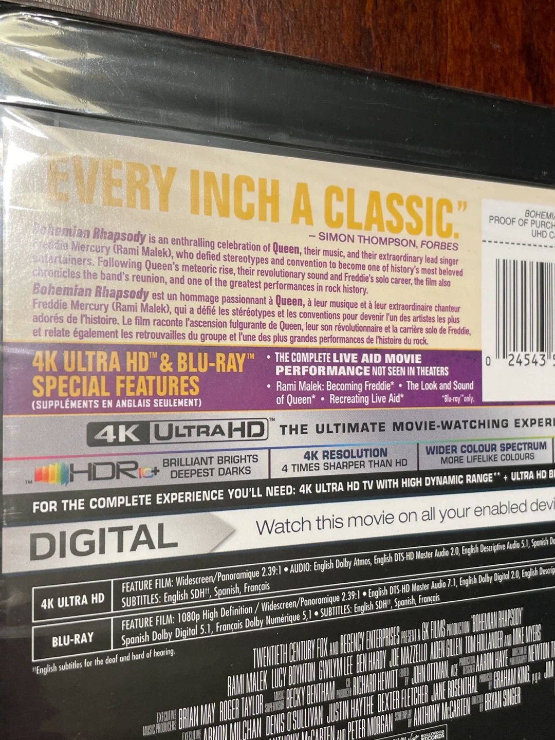 Bohemian Rhapsody 4K Ultra HD + Blu-Ray BNIB - photo 2