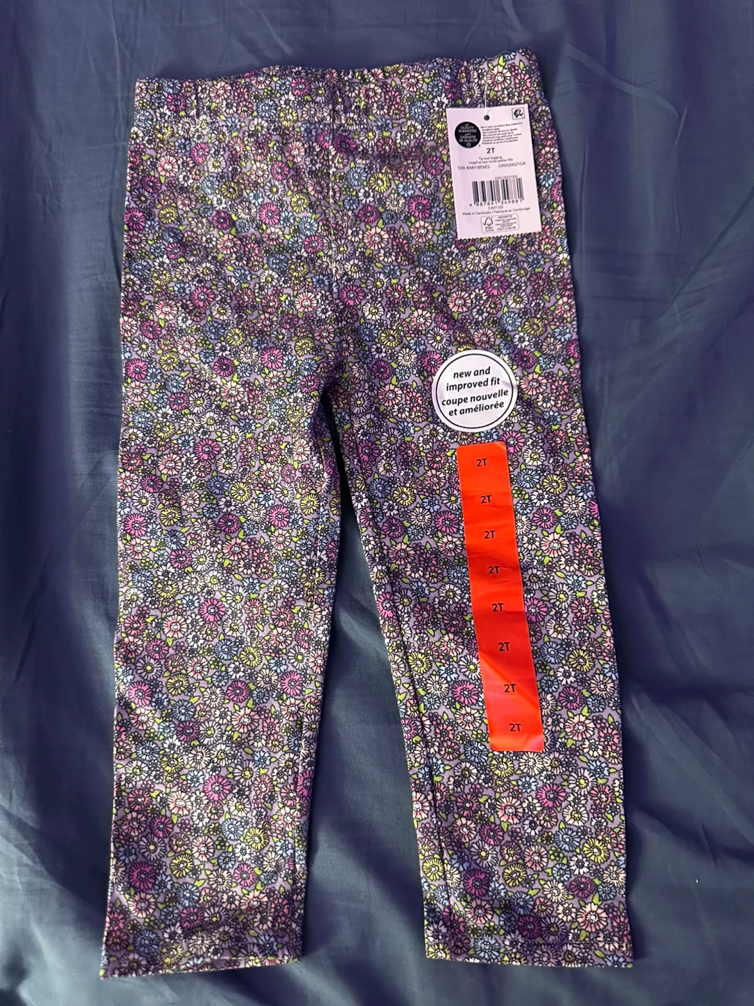 George Girls Floral Long Sleeve Top & Pants Set - Size 2T - photo 3