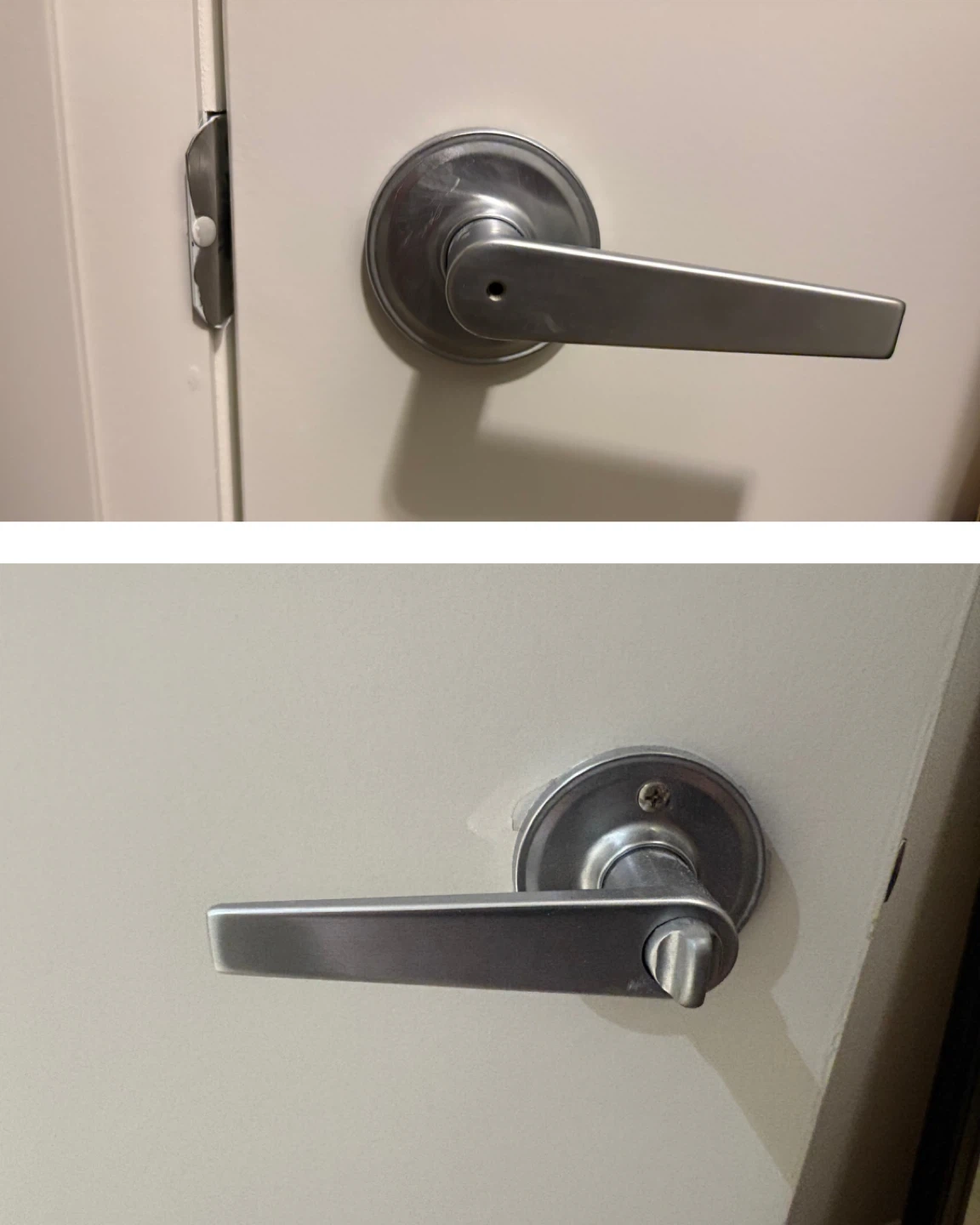 Brushed Nickel Door Handles – 2 Complete Sets
