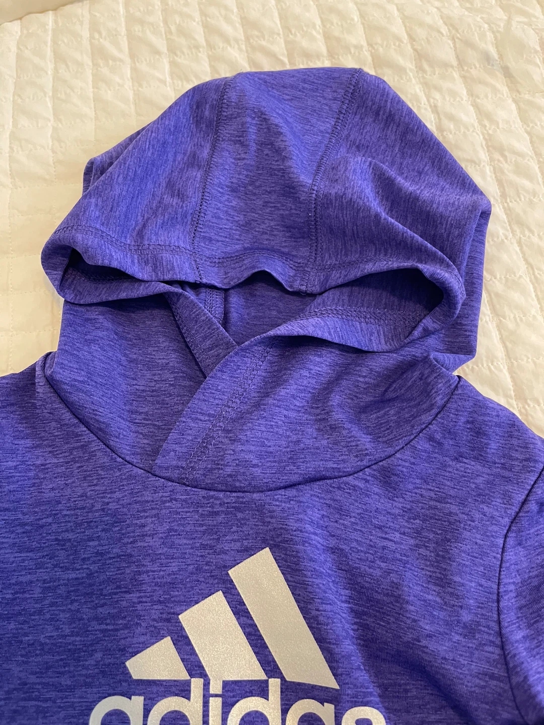 Size 3T Purple Adidas Hoodie with Ruffle Hem - photo 2