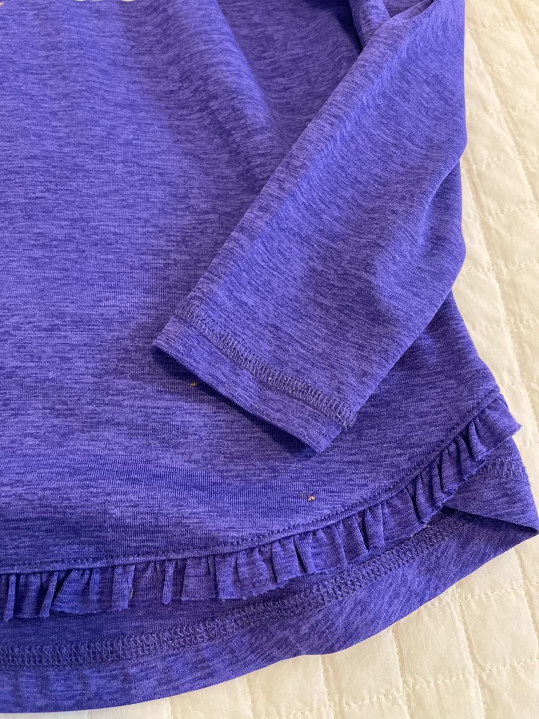 Size 3T Purple Adidas Hoodie with Ruffle Hem - photo 5