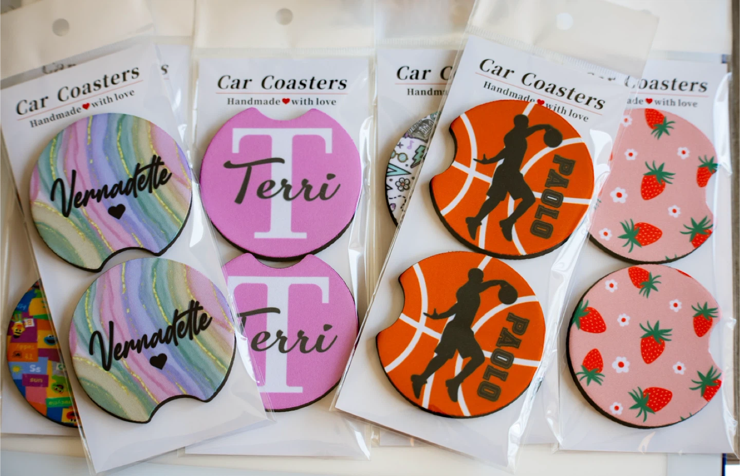 Customized Car Coasters Set of 2