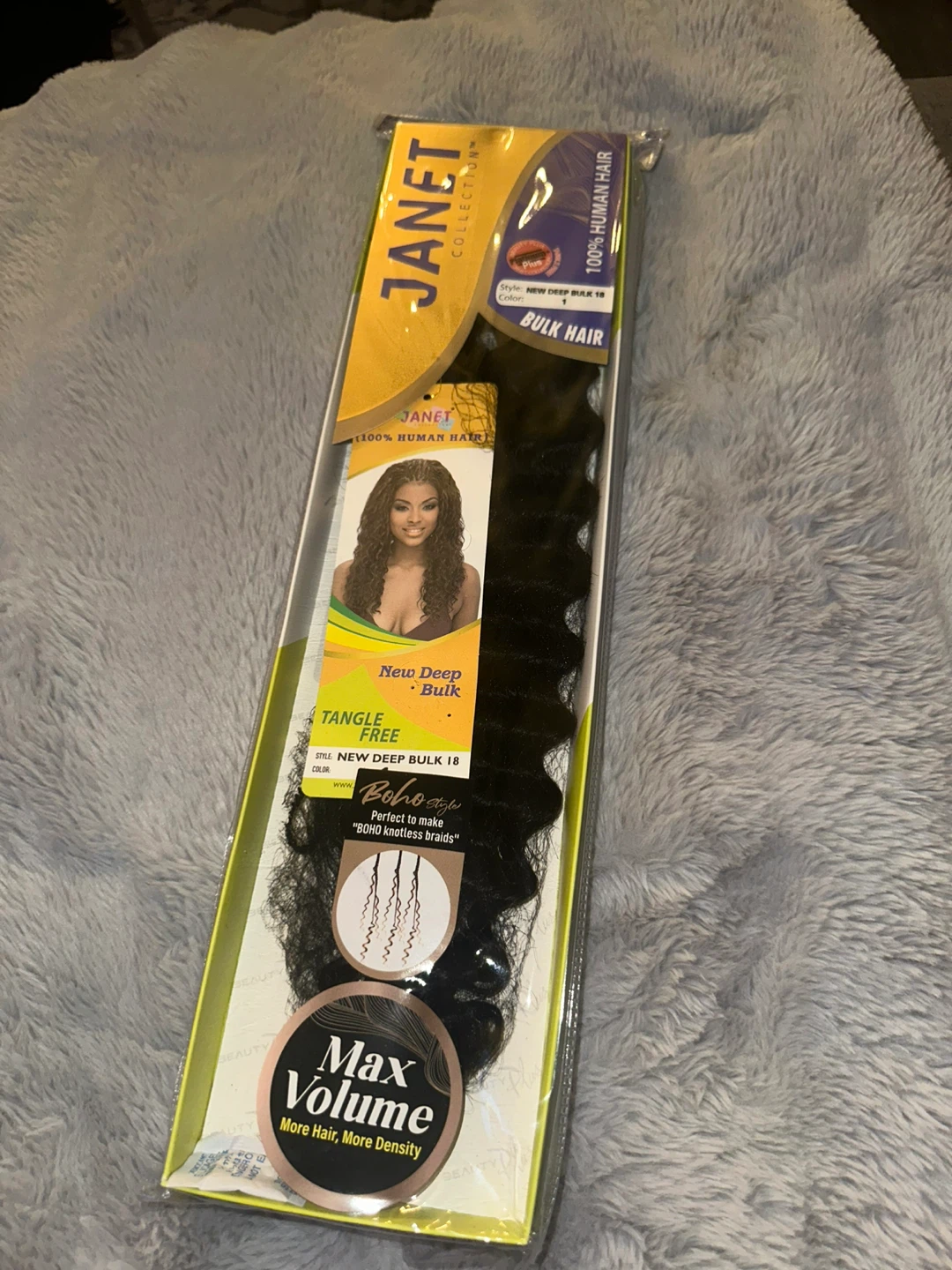 100% Human Hair New Deep Bulk 18" Black