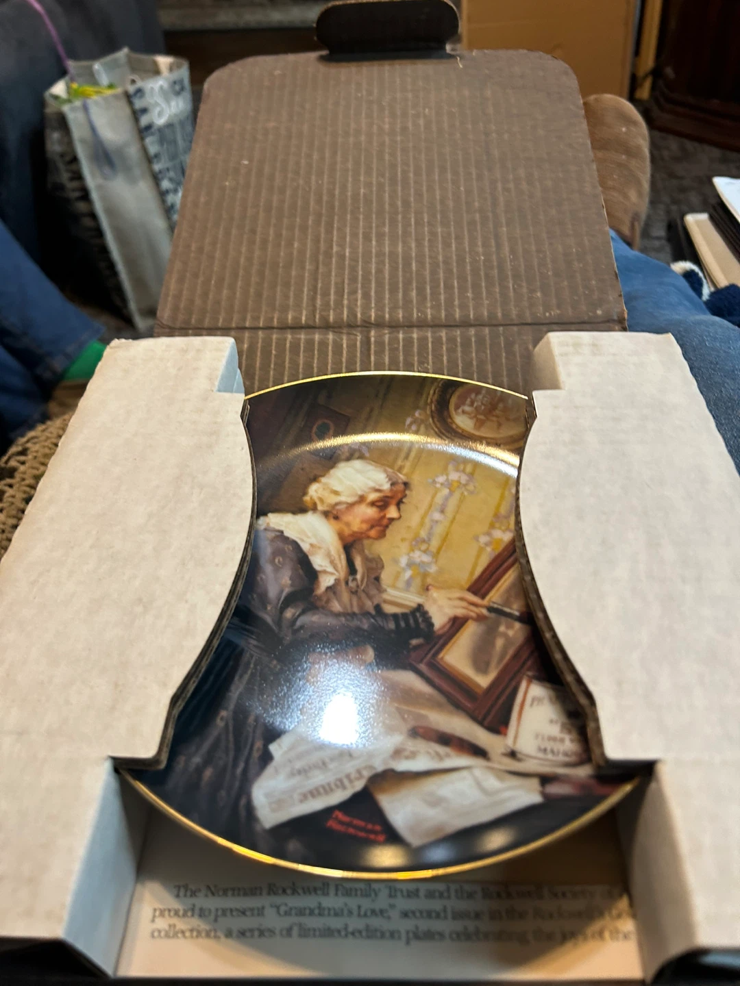 Norman Rockwell "Grandma's Love" Collector Plate