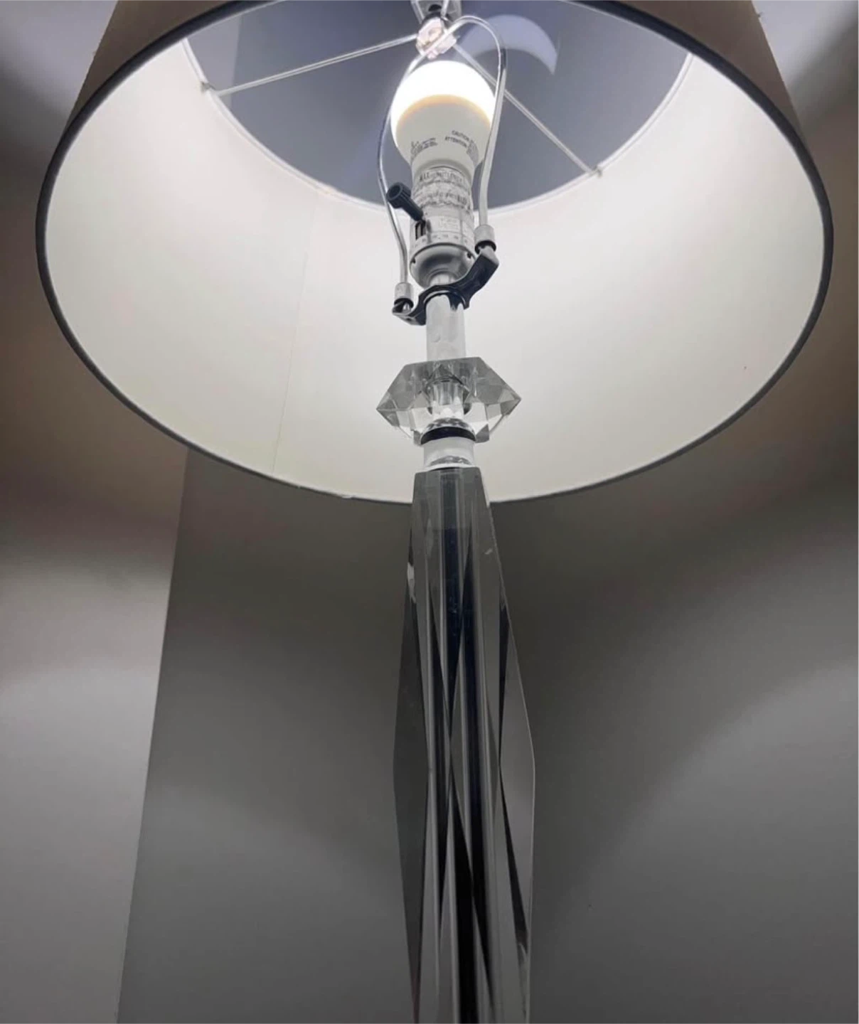 Glass Table Lamp 27” – Crystal Style Modern - photo 2