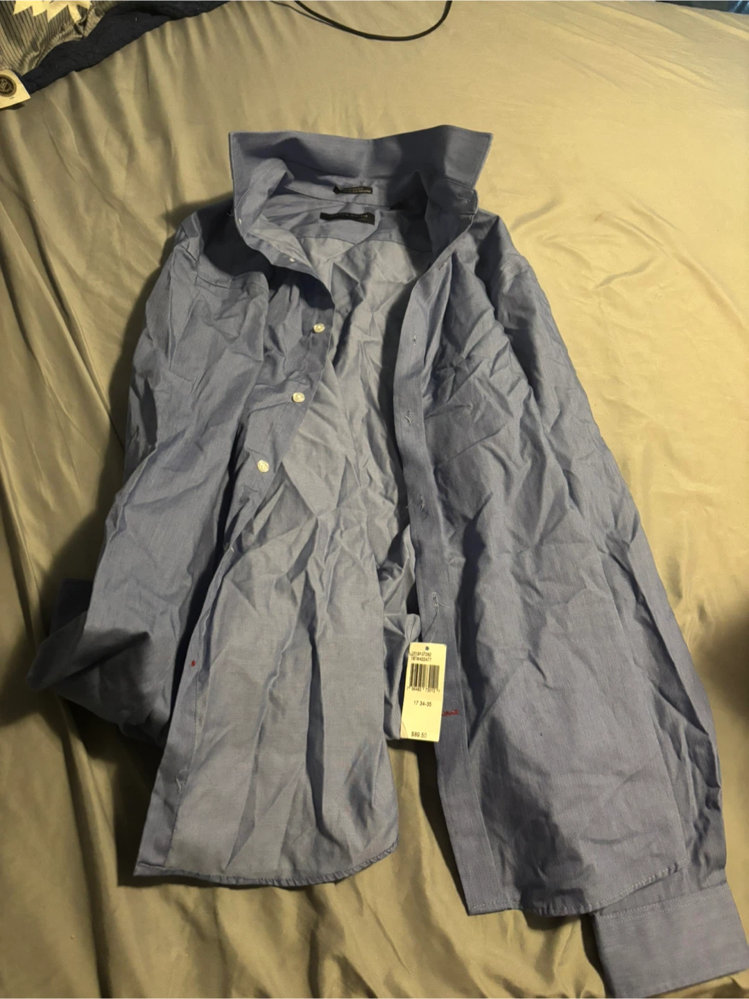 Men's Blue Dress Shirt - Size Xl