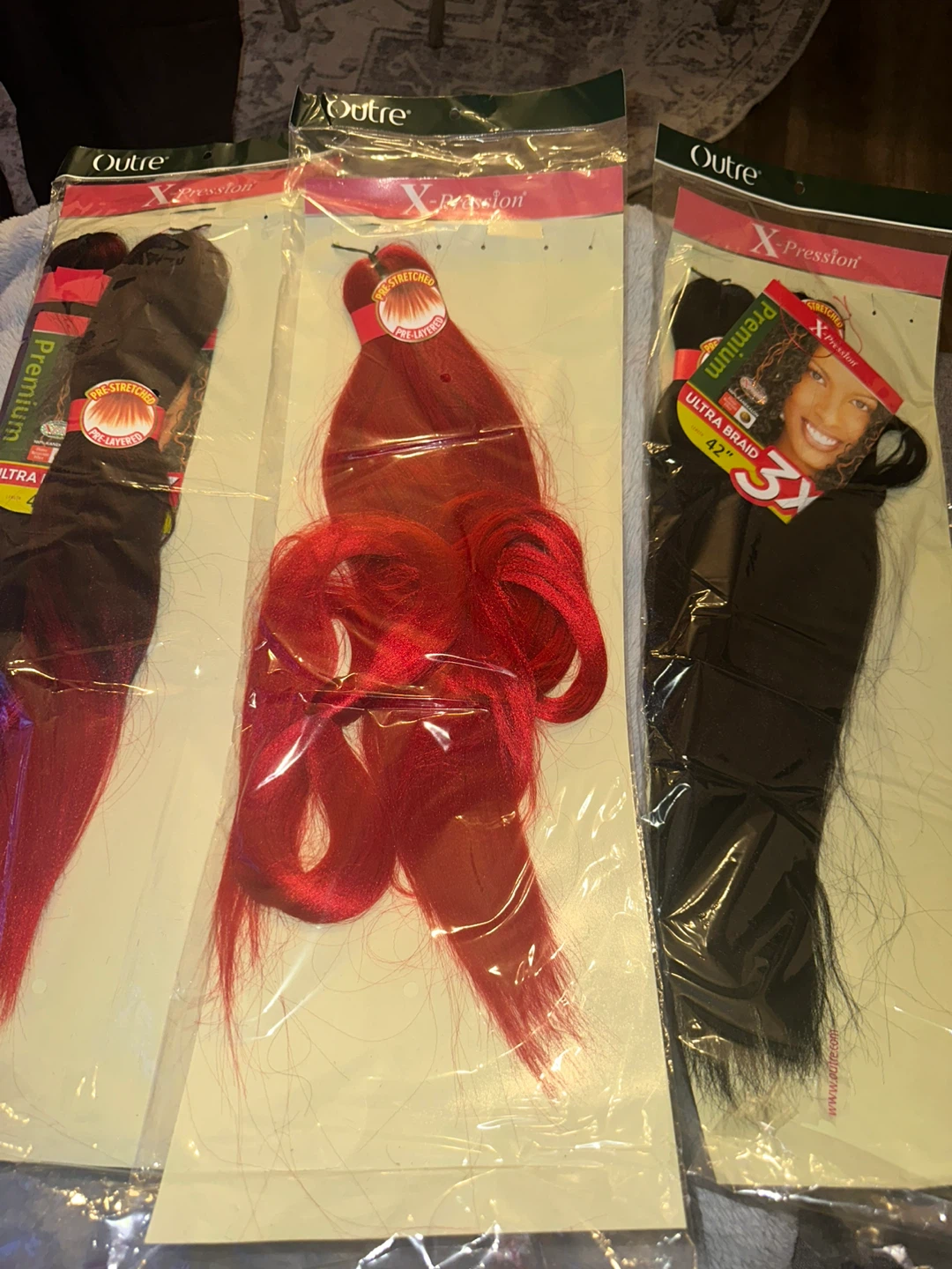 Outre X-Pression Ultra Braid Hair  (Red, Black)
