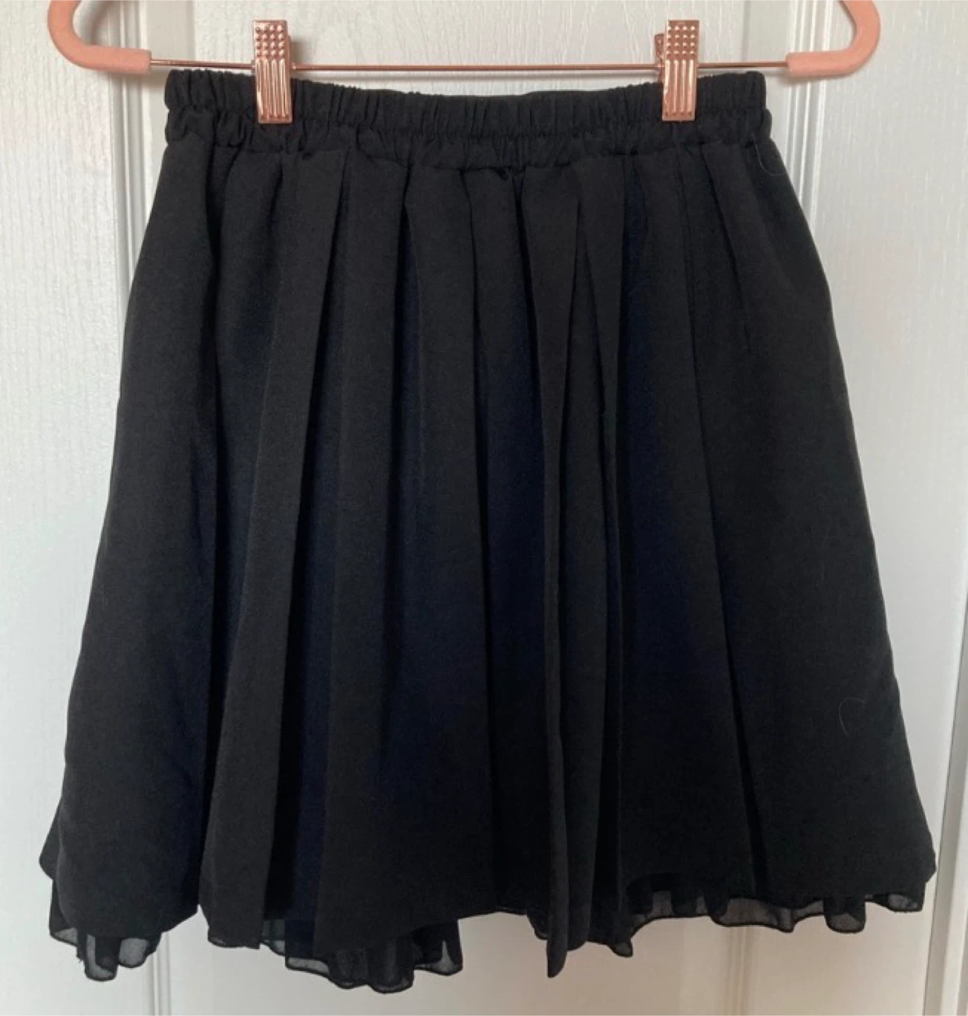 Black Lace Up Ribbon Pleated Skirt - photo 2