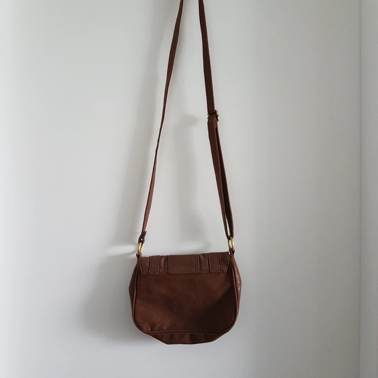 d-fusion Small Saddle Crossbody Bag — Cognac / Warm Tan Brown - photo 3