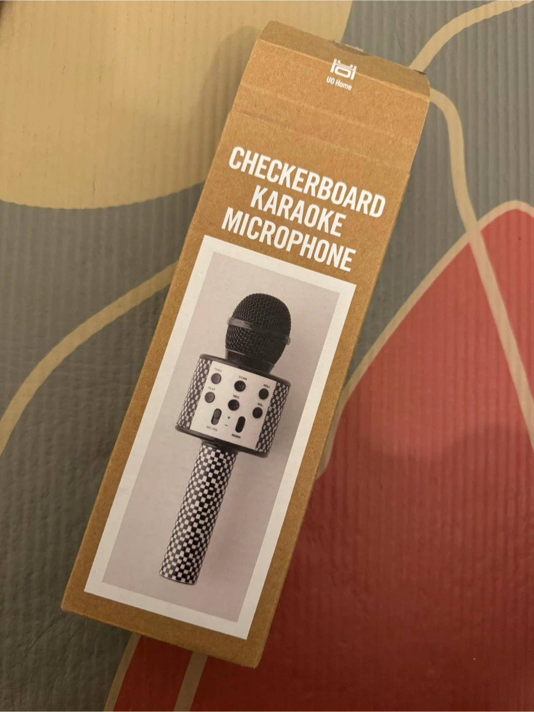 UO Home Checkerboard Karaoke Microphone