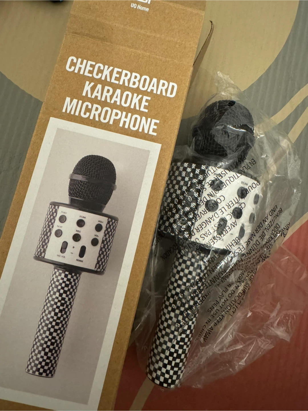 UO Home Checkerboard Karaoke Microphone - photo 2