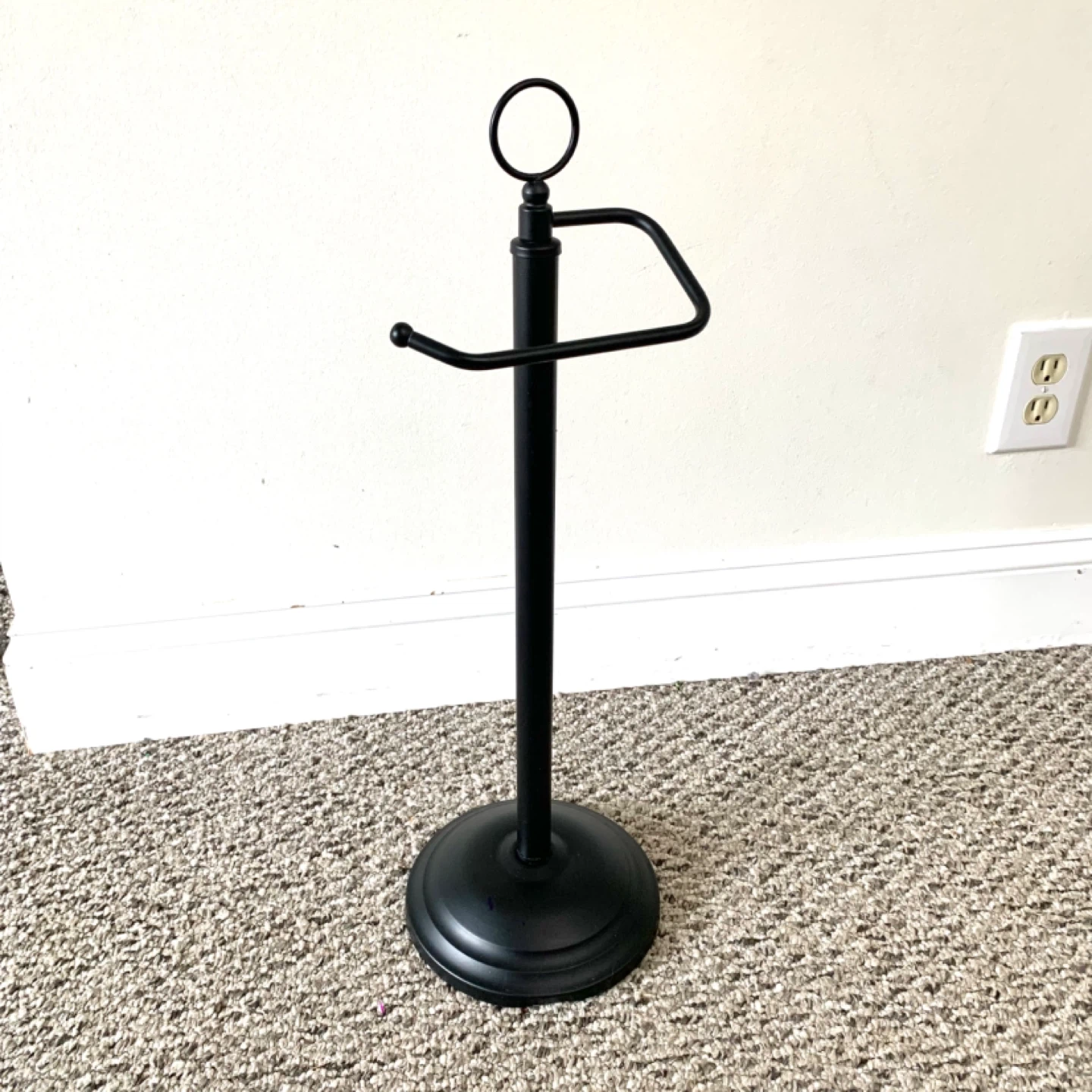 Toilet Paper Holder - Black Freestanding - Bathroom Decor