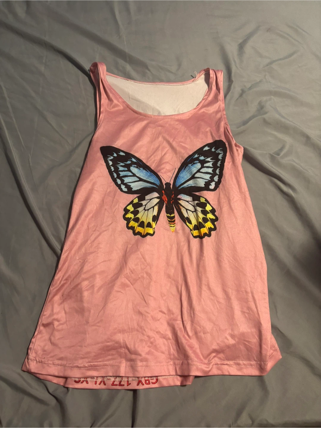 Pink Butterfly Tank Top