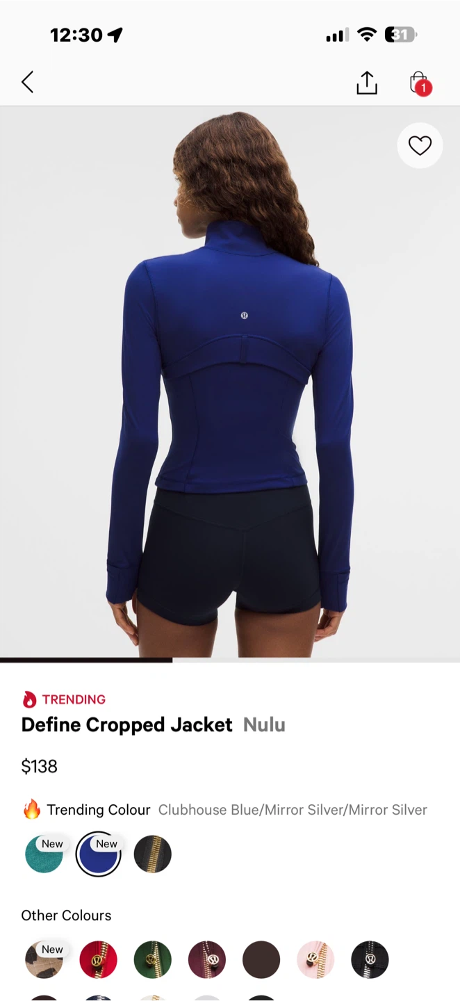 Lululemon Define Cropped Jacket Nulu - photo 3