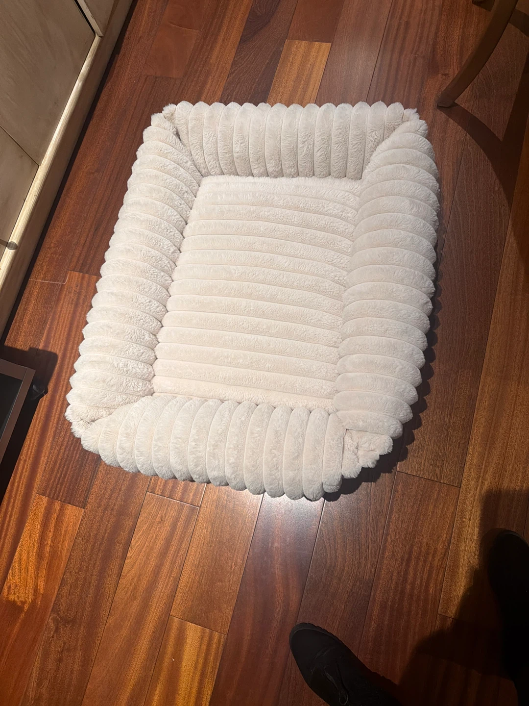 Plush Pet Bed - Cream, Approx. 30” x 24”