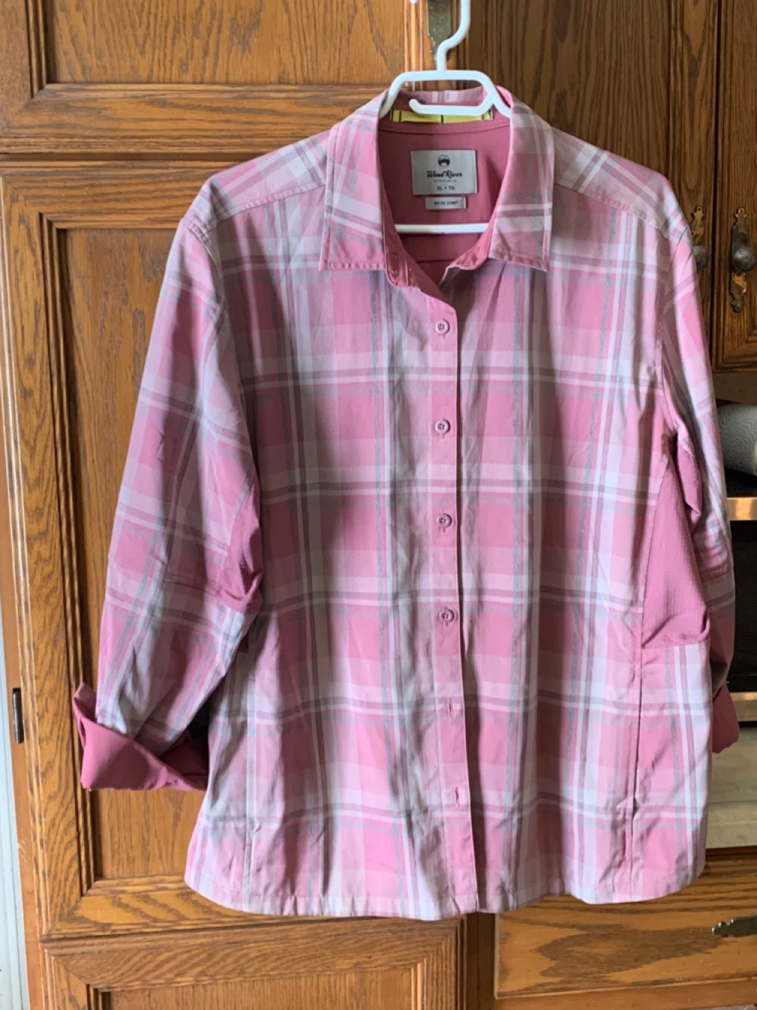 Wind River Pink Plaid Long Sleeve Shirt XL