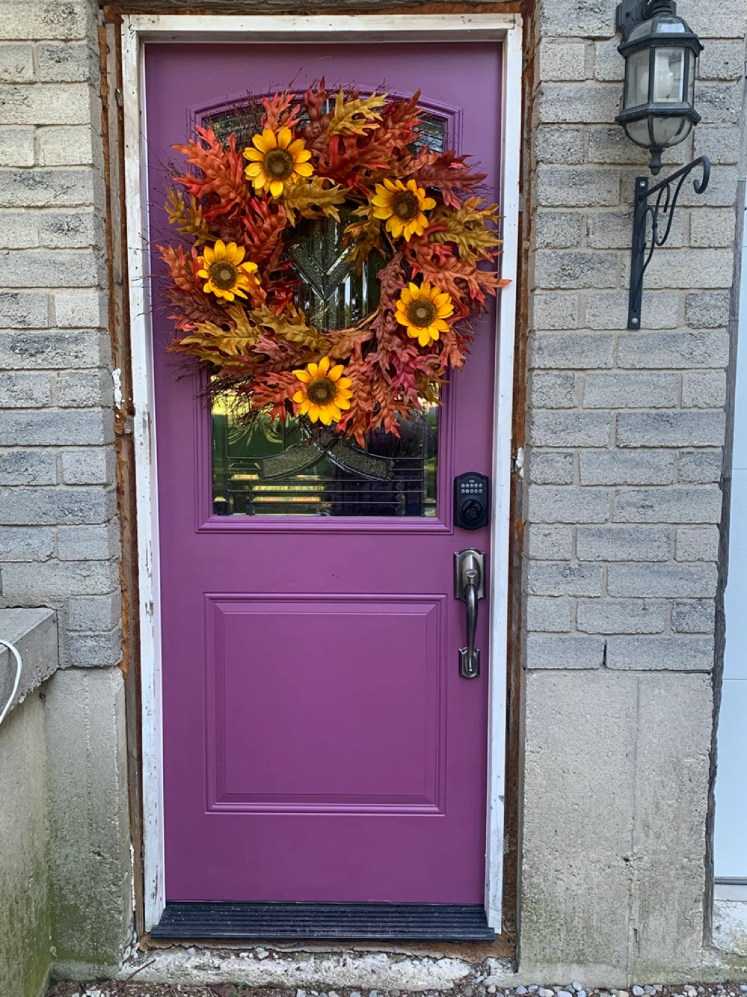 Fall Sunflower and Leaf Wreath - photo 2