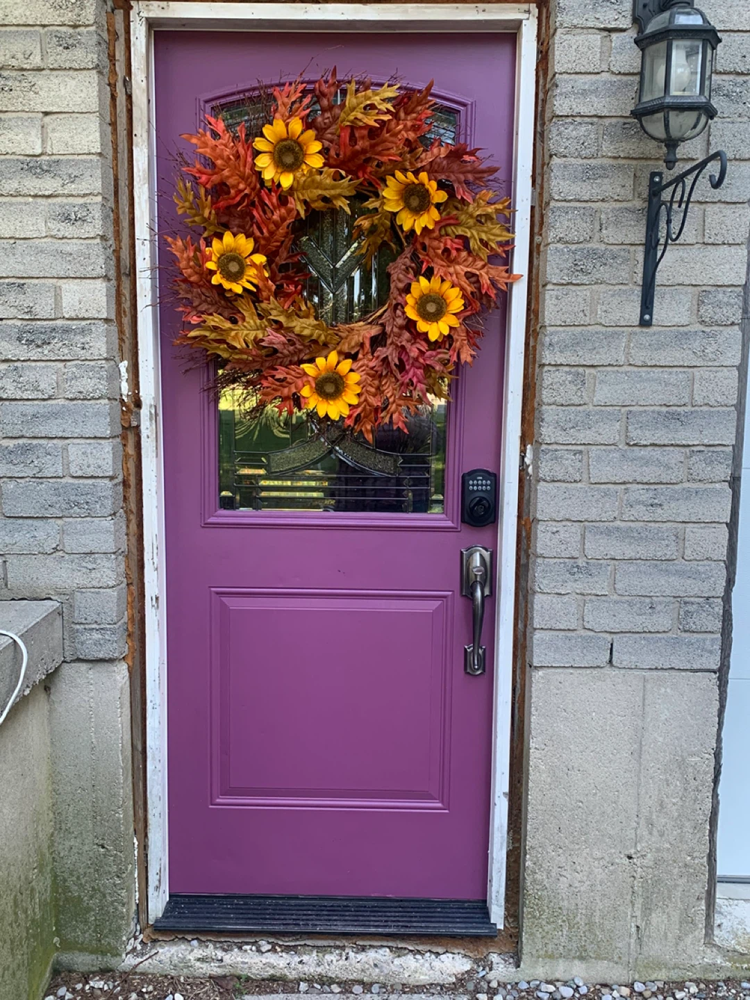 Fall Sunflower and Leaf Wreath - photo 4