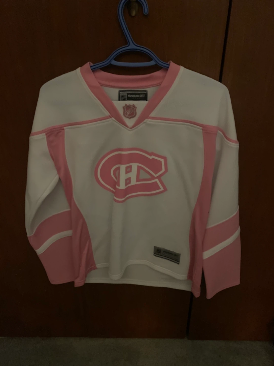 NEW.  Montreal Canadiens Pink Hockey Jersey