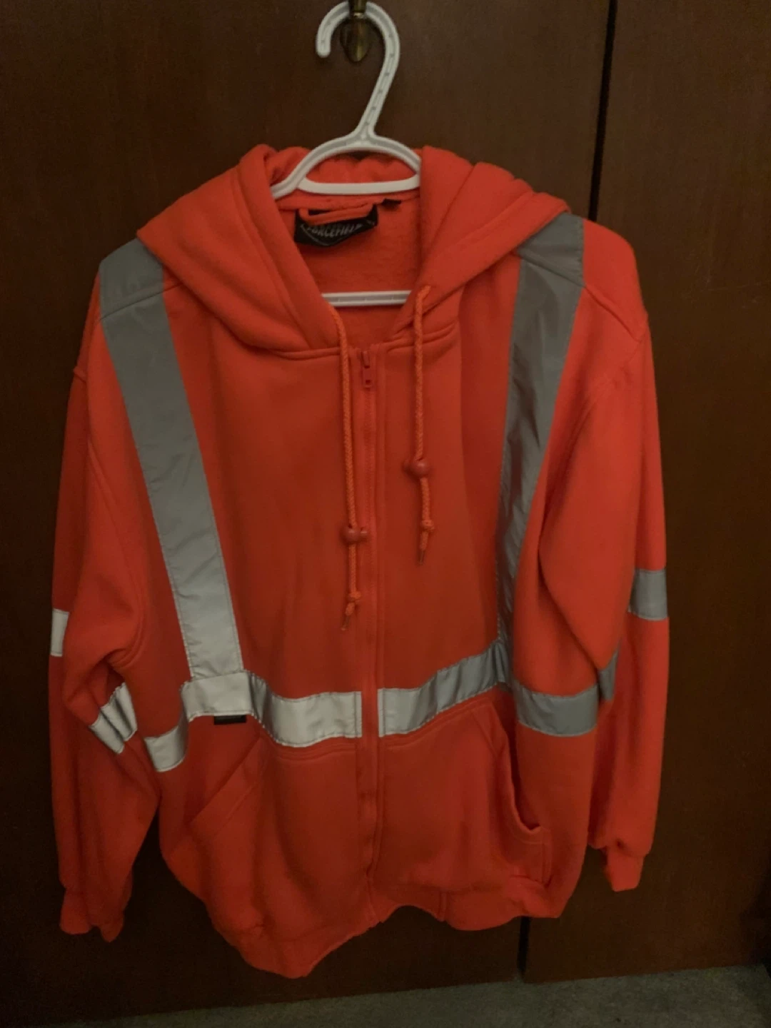 Orange Hi-Vis Zip-Up Hoodie. XLG - photo 2