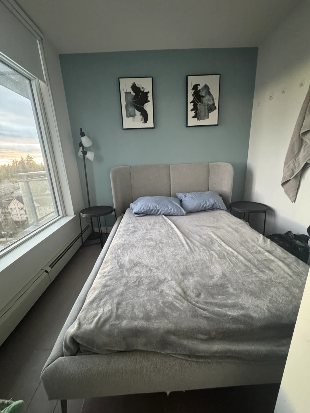 Upholstered Queen Bed Frame with Tall Headboard - photo 2