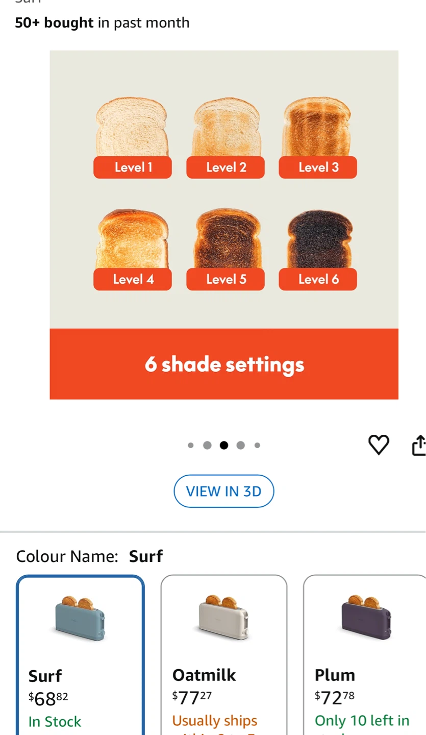BELLA 2 Slice Slim Toaster - Surf Colour - photo 5