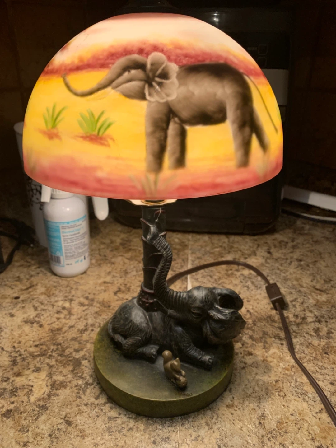 Elephant & Bird Accent Lamp