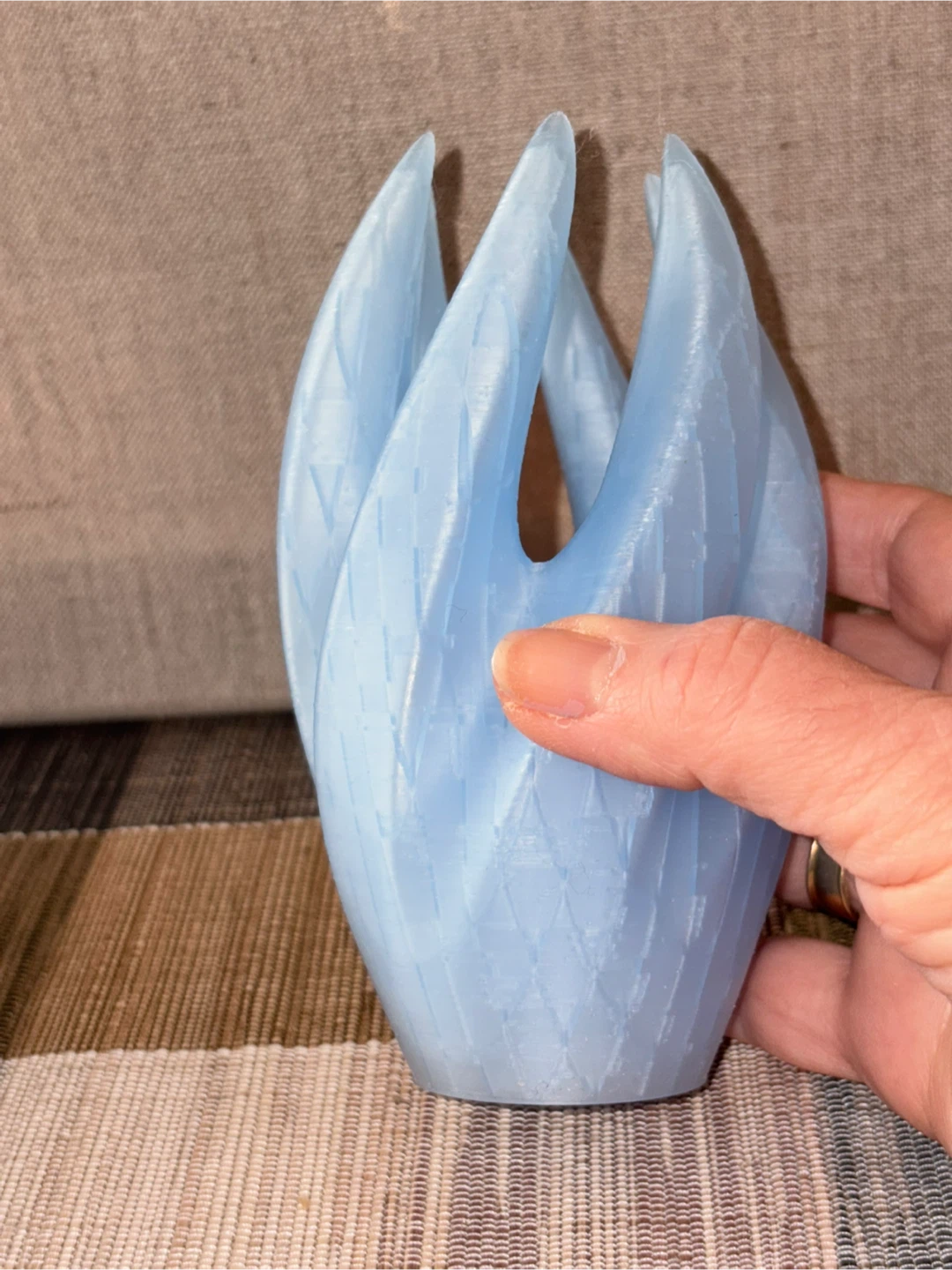 Blue modern ring holder, brand new