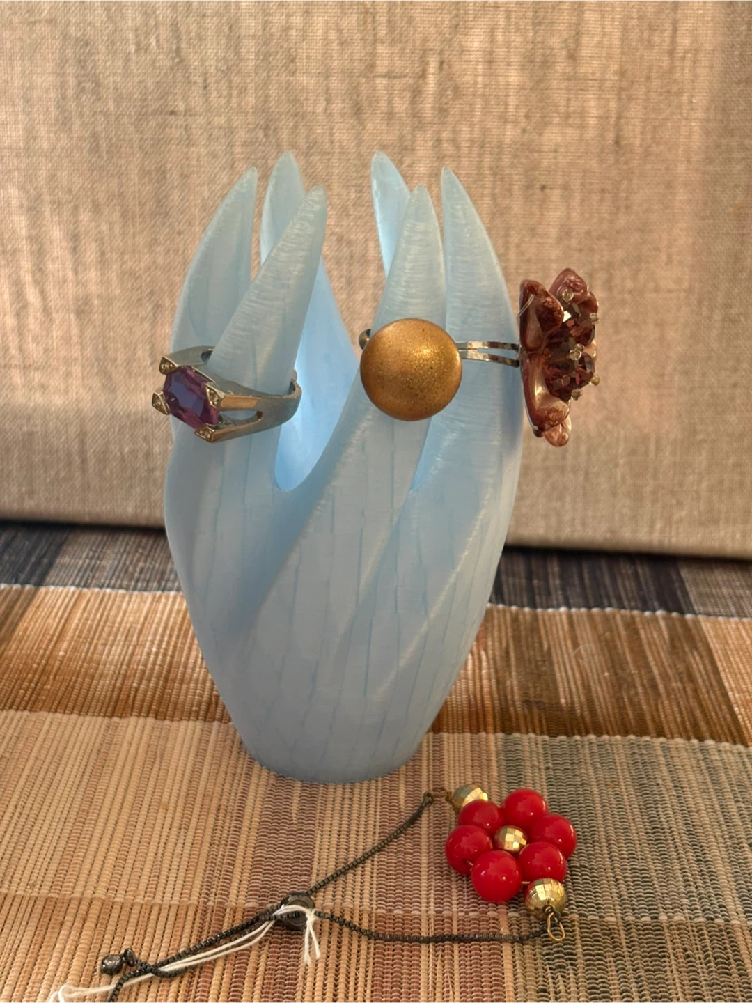 Blue modern ring holder, brand new - photo 4