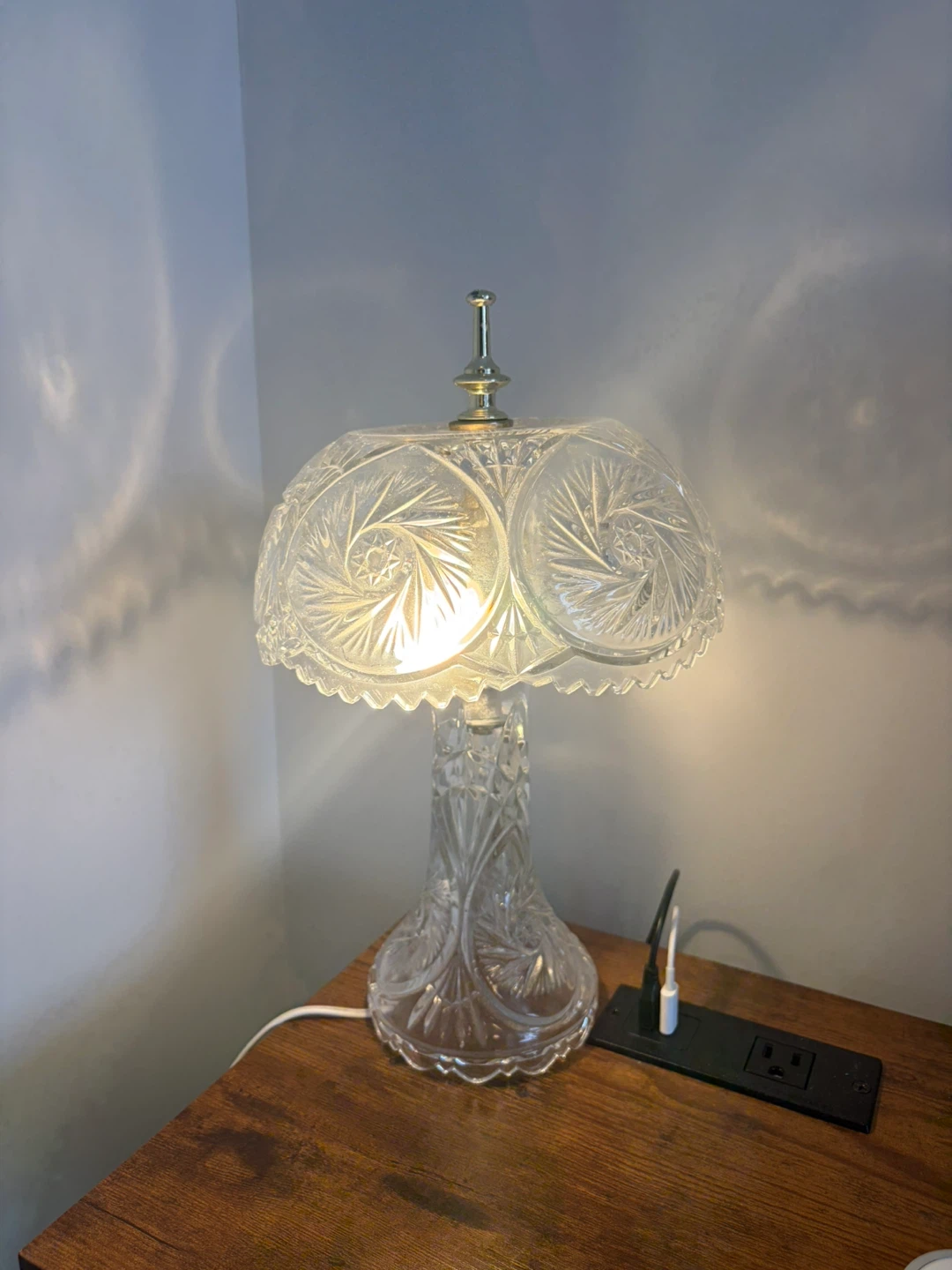 Cut Glass Crystal Table Lamp - photo 4
