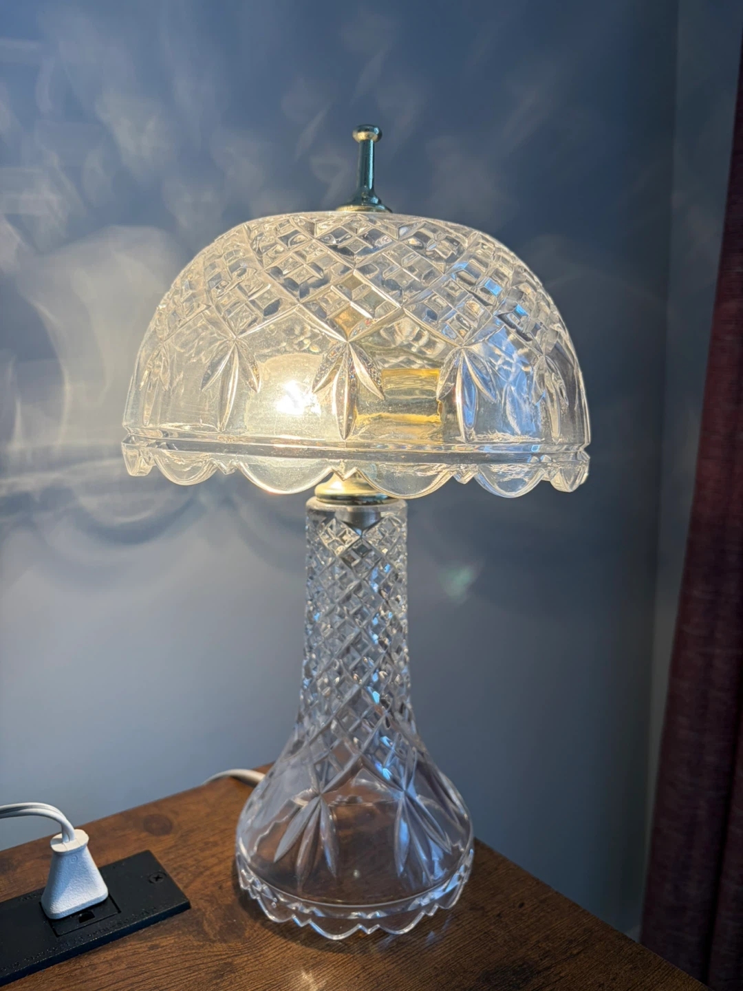 Cut Glass Crystal Table Lamp - photo 2