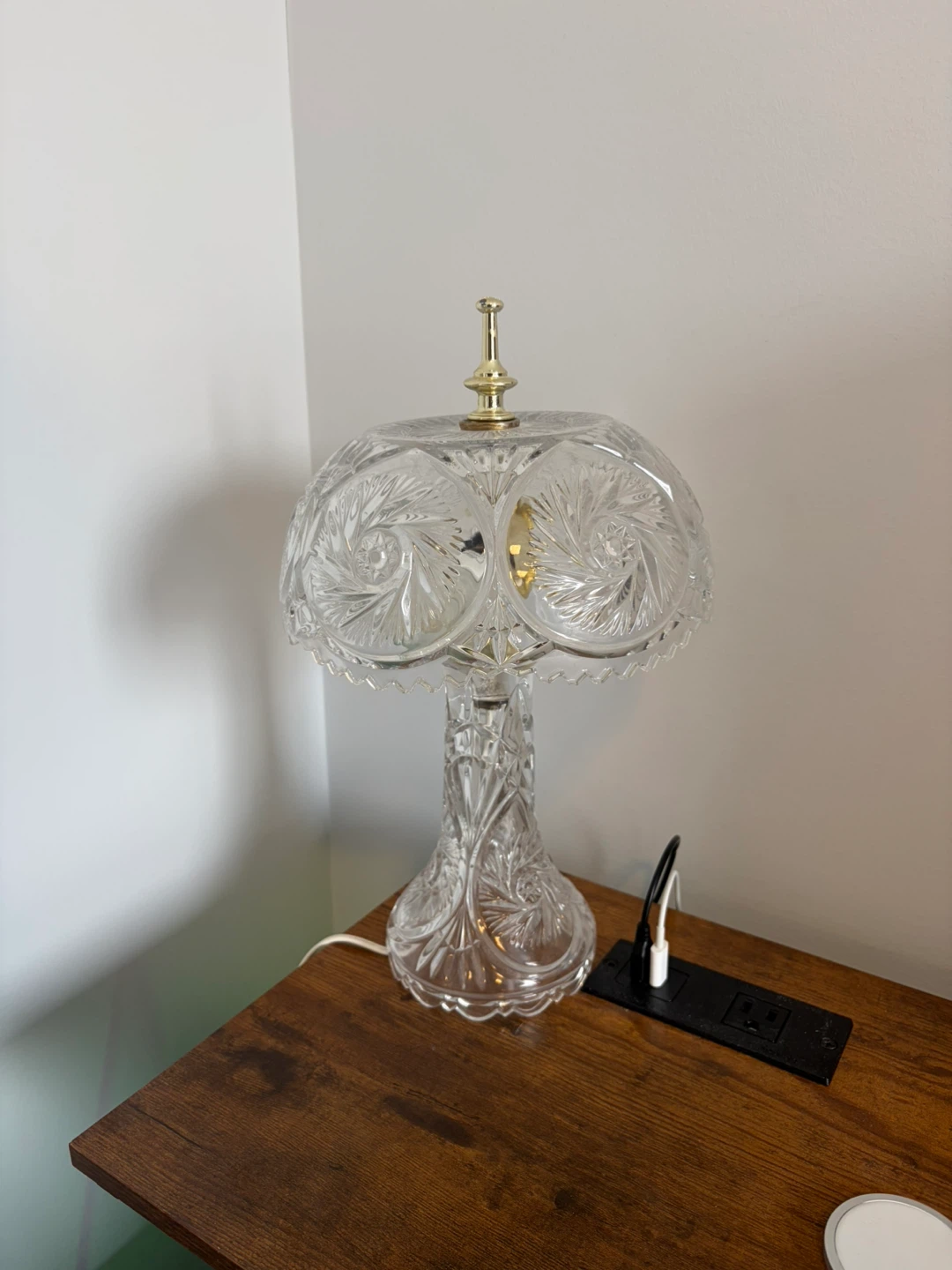 Cut Glass Crystal Table Lamp - photo 3