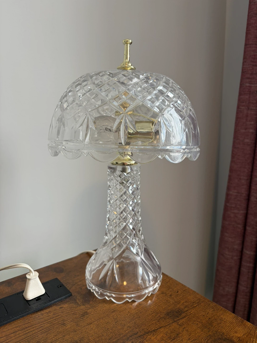 Cut Glass Crystal Table Lamp
