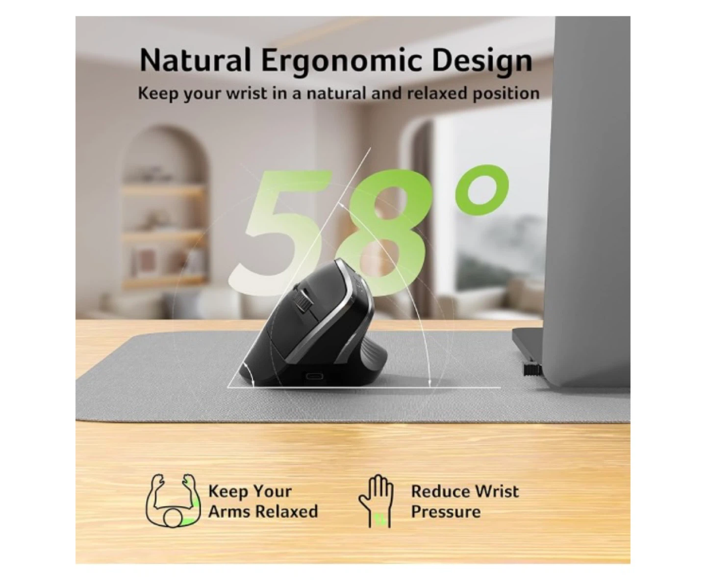 Acer Ergonomic Wireless Vertical Mouse - photo 4