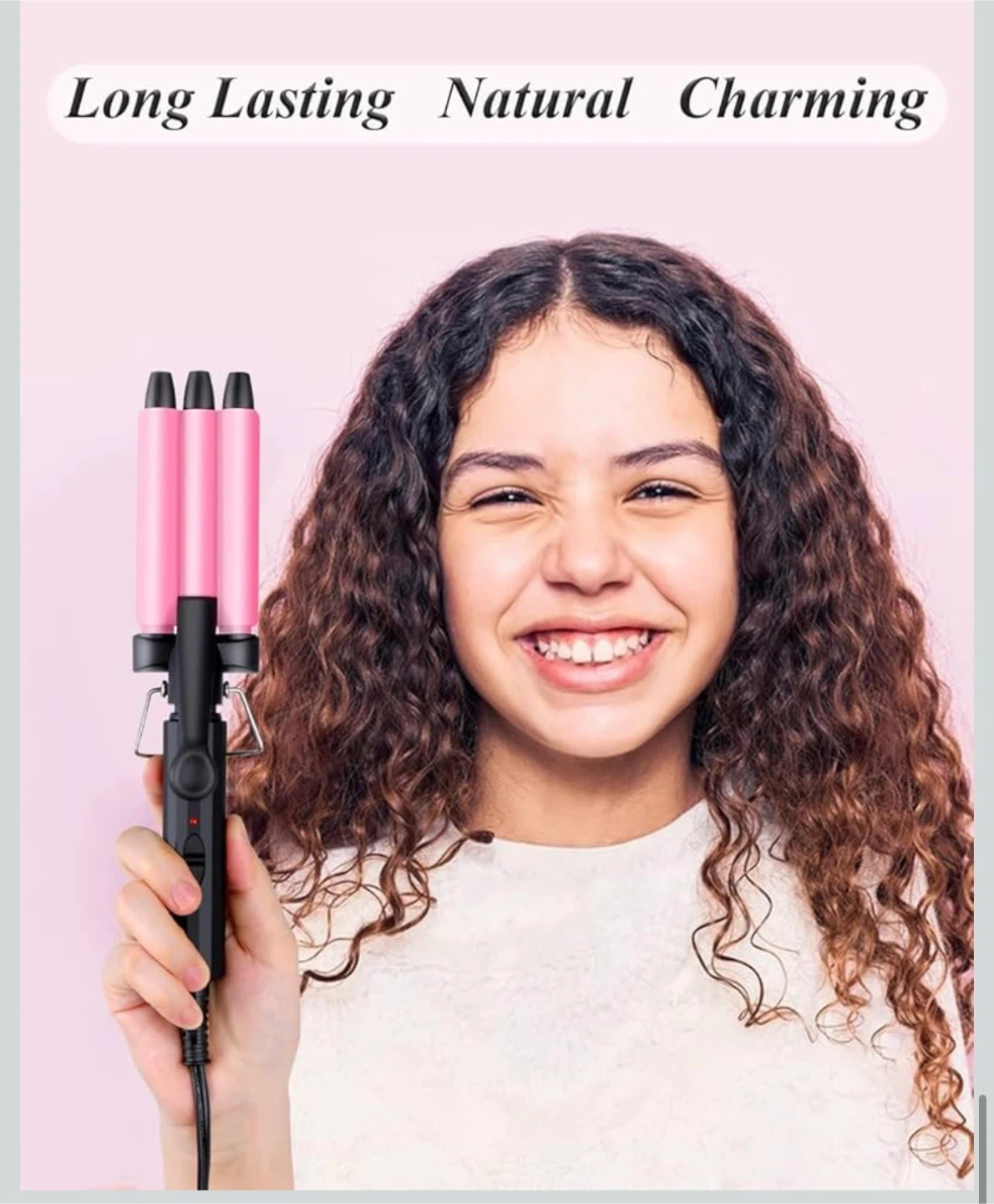 New Pink Triple Barrel Hair Waver 0.5 inch - Curling Iron - photo 5