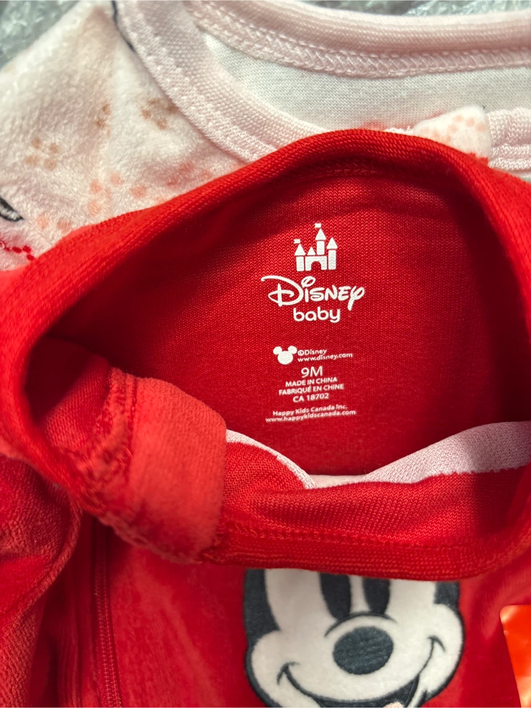 Disney Baby Minnie Mouse Sleepers (9 Months) - Red & Pink - photo 2